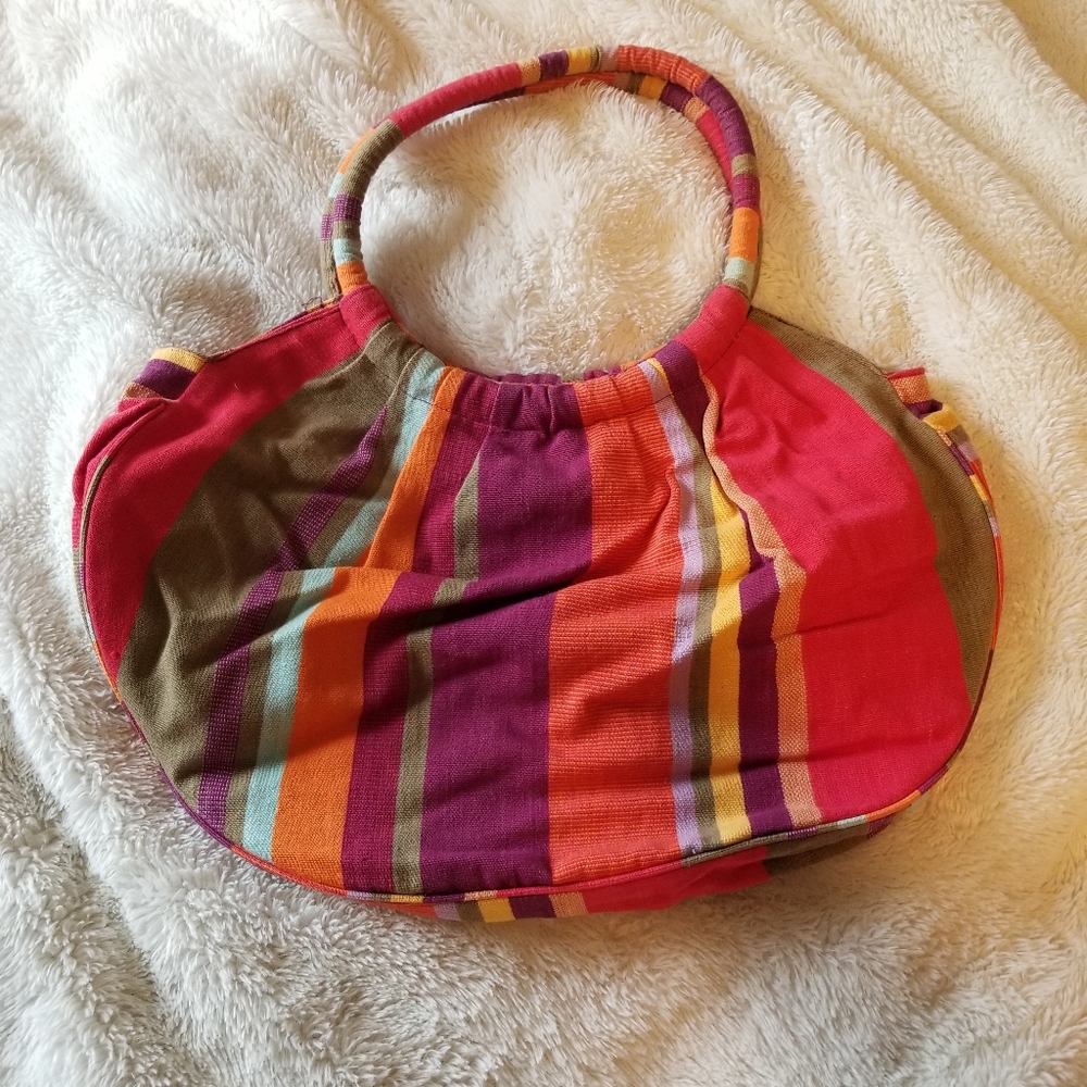 Striped purse